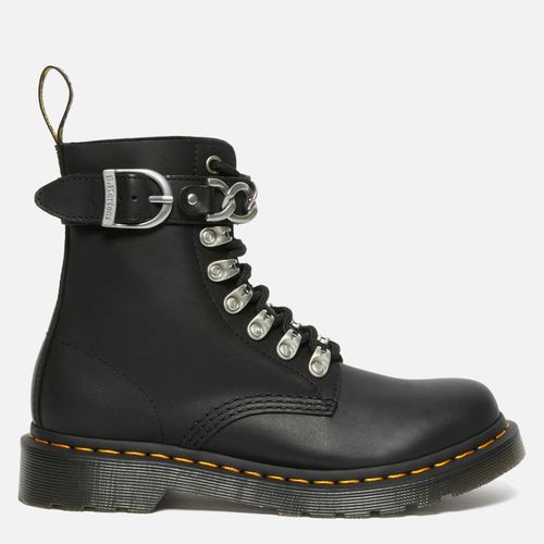 Dr. Martens Women's 1460 Pascal Chain Leather 8-Eye Boots - Black - UK 7