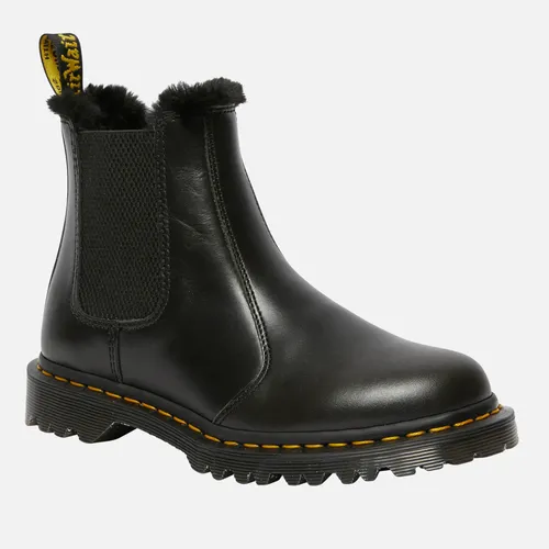 Dr. Martens Women's 2976 Leonore Fur Lined Leather Chelsea Boots - Dark Grey - UK
