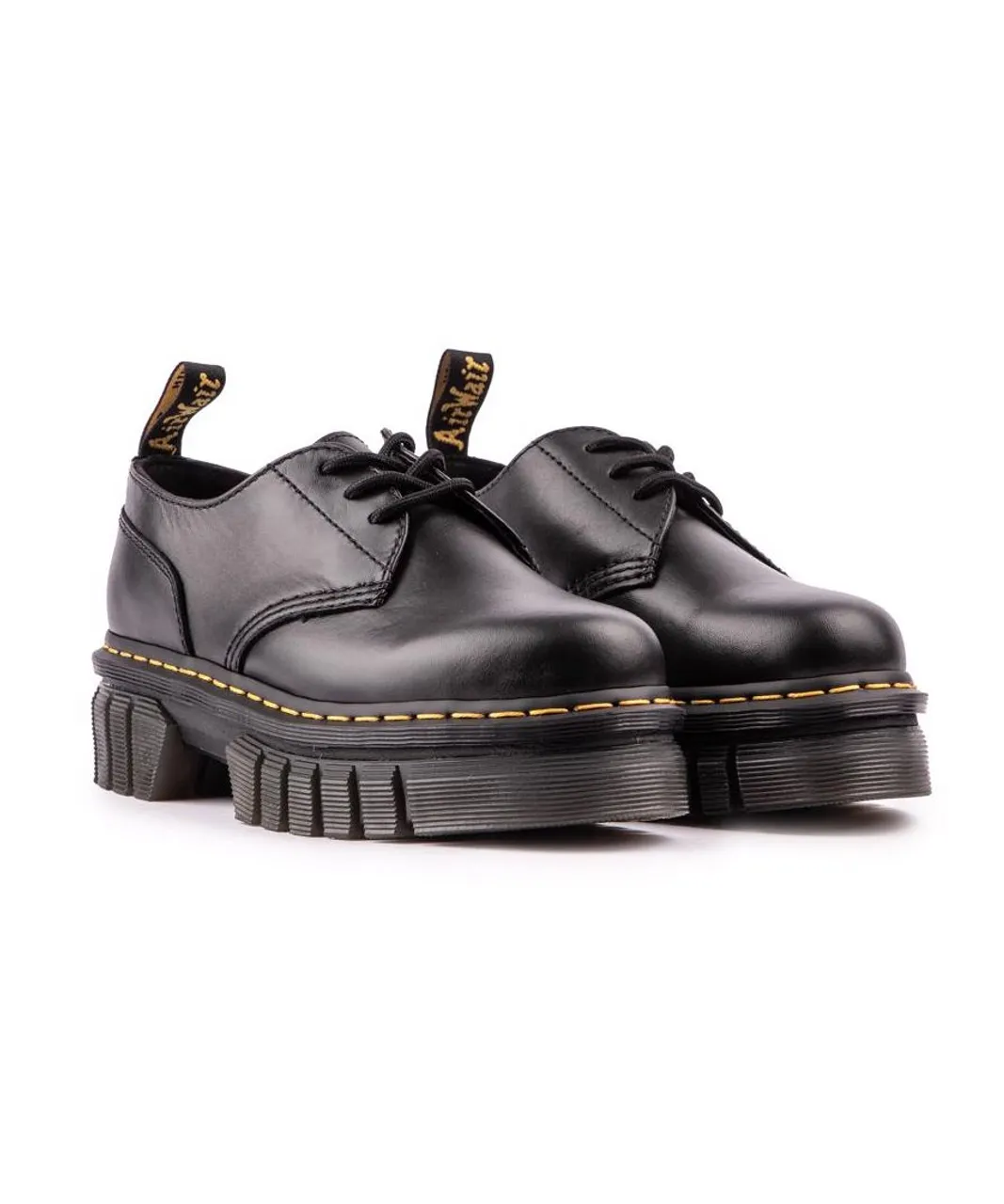 Dr Martens Womens Audrick 3-eye Shoes - Black Leather