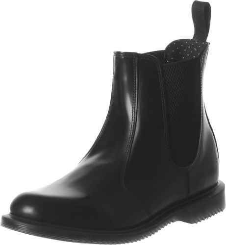 Dr. Martens Women's Flora Chelsea Boots 14649001, Black (Black Polished Smooth 001) , 3 UK