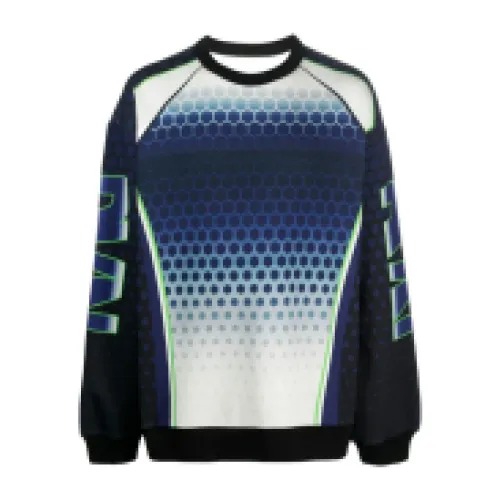 Dries Van Noten , Blue Cotton Sweater for Men ,Blue male, Sizes: