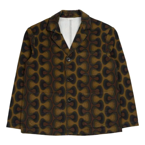 Dries Van Noten , Cotton Work Jacket in Khaki ,Multicolor male, Sizes: