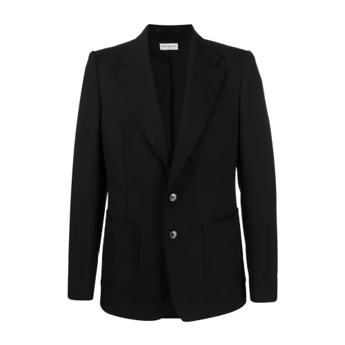 Dries Van Noten , Elegant Black Blazer for Men ,Black male, Sizes: