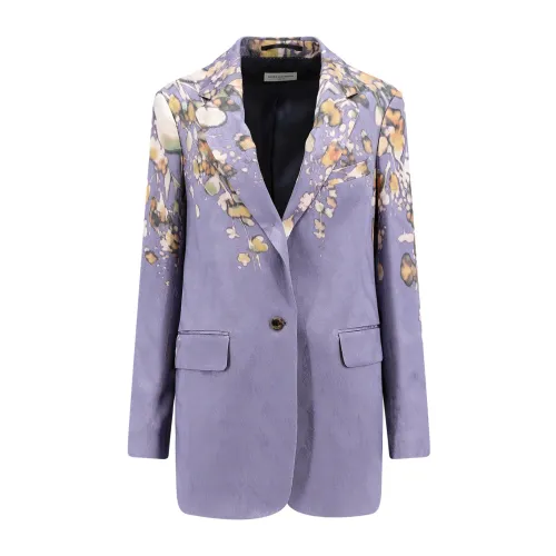 Dries Van Noten , Purple Blazer with Classic Lapel ,Purple female, Sizes: