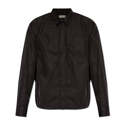 Dries Van Noten , Shirt with pocket ,Black male, Sizes: