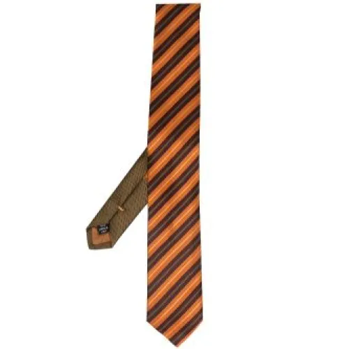 Dries Van Noten , Sophisticated Men`s Tie - Cravatta ,Orange male, Sizes: ONE
