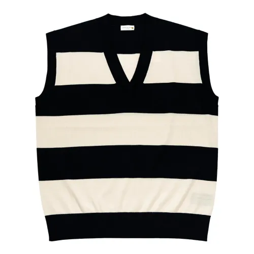 Dries Van Noten , Striped Sleeveless Sweater ,Multicolor male, Sizes: