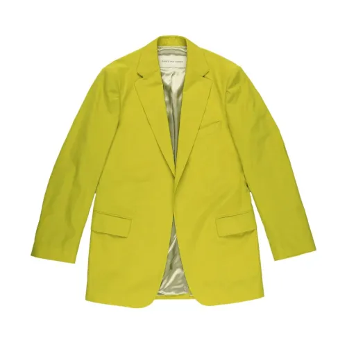 Dries Van Noten , Stylish Jackets with Wide Brim ,Green female, Sizes: