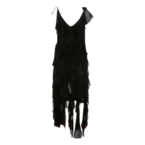 Dries Van Noten , Stylish Maxi Dress ,Black female, Sizes: