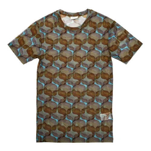 Dries Van Noten , T-shirt girocollo aderente ,Multicolor male, Sizes:
