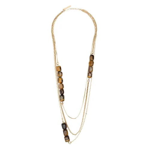 Dries Van Noten , Tiger Necklace M241-200 Q.087M ,Yellow male, Sizes: ONE SIZE