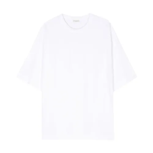 Dries Van Noten , White Cotton Round Neck T-shirt ,White male, Sizes: