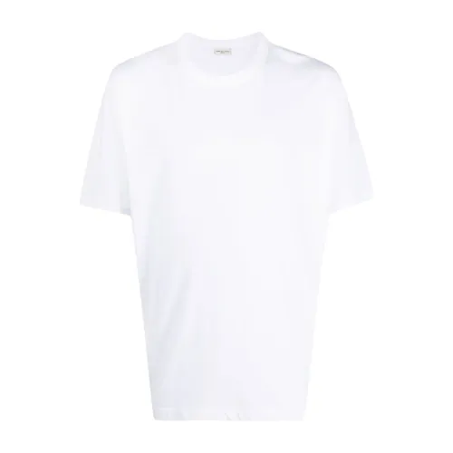 Dries Van Noten , White Crew-Neck Cotton T-Shirt ,White male, Sizes:
