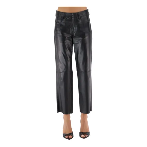 Drome , Leather Trousers ,Black female, Sizes: