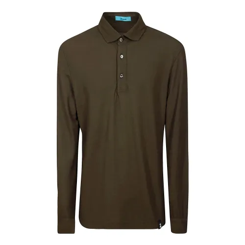 Drumohr , Men Clothing T-Shirts & Polo Shirt Brown Ss23 ,Brown male, Sizes:
