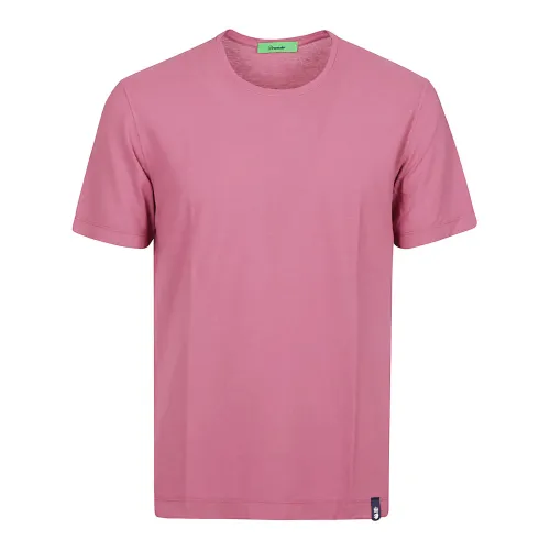 Drumohr , Peonia Cotton T-Shirt ,Pink male, Sizes: