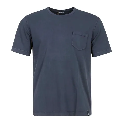 Drumohr , T-Shirt Pocket ,Blue male, Sizes: