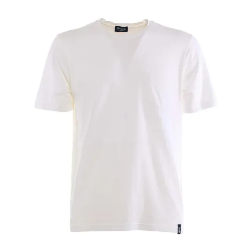Drumohr , T-Shirt Pocket ,White male, Sizes:
