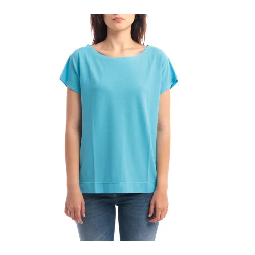 Drumohr , T-Shirts ,Blue female, Sizes: