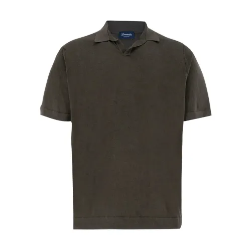 Drumohr , Versatile Cotton Polo Shirt ,Brown male, Sizes: