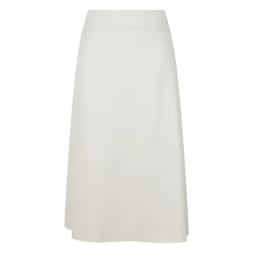 Drykorn , Flowing A-Line Midi Skirt in Off White/Ecru ,Beige female, Sizes: