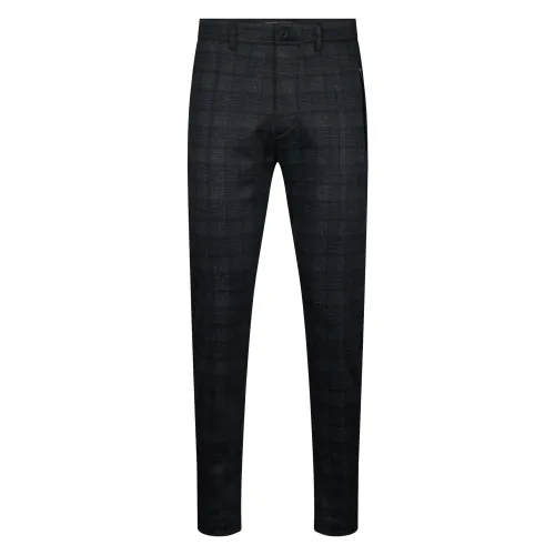 Drykorn , Stretch Grey Checkered Trousers - Modern Style and Comfort ,Black female, Sizes: