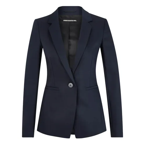 Drykorn , Tailored One-Button Damen Blazer ,Blue female, Sizes: