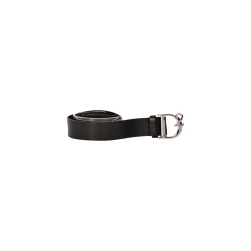 Dsquared2 , Adjustable Logo Belt in Faux Leather ,Black male, Sizes: