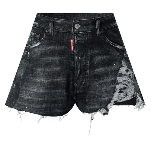 DSQUARED2 Baggy Distressed Shorts - Black