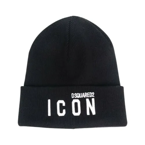 Dsquared2 , Be Icon Beanie ,Black male, Sizes: ONE
