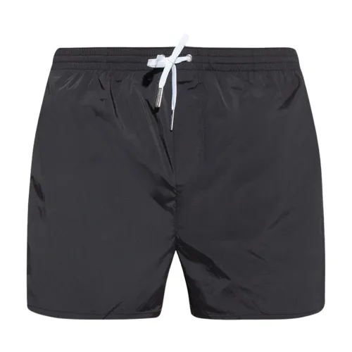 Dsquared2 , Black and Grey Beachwear for Men ,Black male, Sizes: