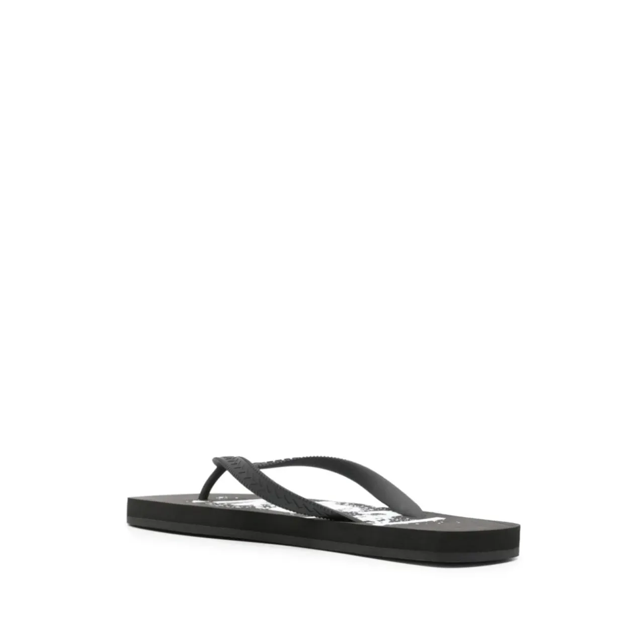 Dsquared2 , Black Flat Shoes Flip Flop ,Black male, Sizes: