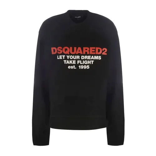 Dsquared2 , Black Regular Fit Sweatshirt ,Black female, Sizes: