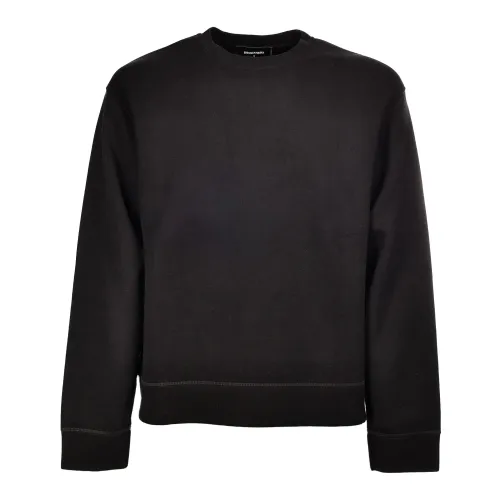 Dsquared2 , Black Regular Fit Sweatshirt ,Black male, Sizes: