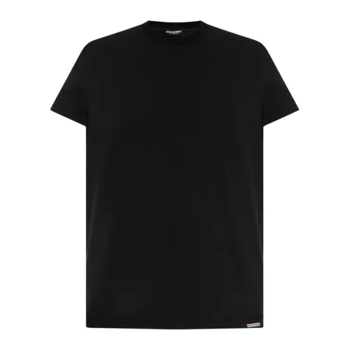Dsquared2 , Black T-shirt from 'Underwear' Collection ,Black male, Sizes: