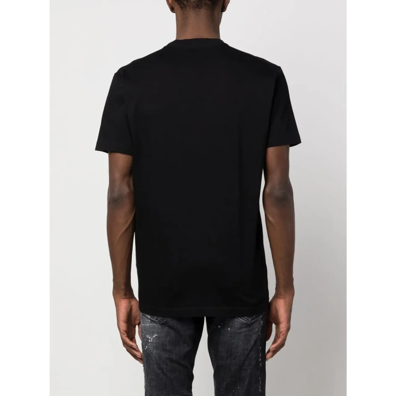 Dsquared2 , Black T-Shirts Polos for Men ,Black male, Sizes: