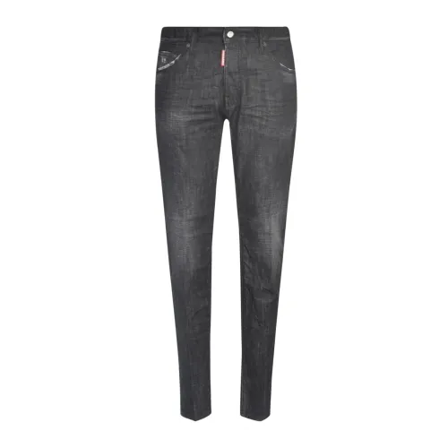 Dsquared2 , Black Tapered Slim-Cut Jeans ,Black male, Sizes: