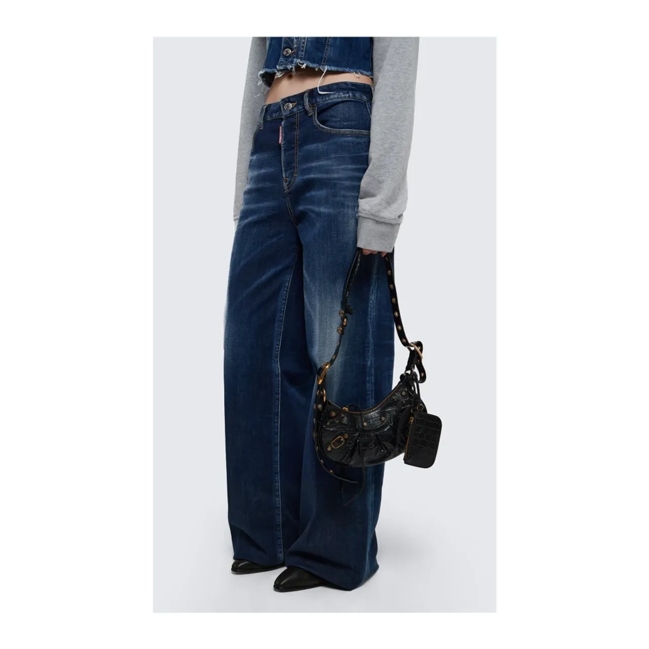 Dsquared2 , Blue Denim Jeans with Logo Label ,Blue female, Sizes: