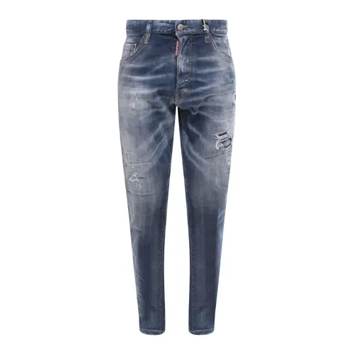 Dsquared2 , Blue Destroyed Effect Jeans, ,Blue male, Sizes: