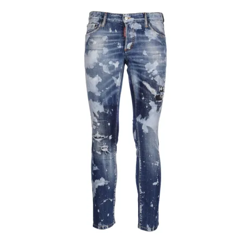 Dsquared2 , Blue Jeans Jeans - Regular Fit - Suitable for All Temperatures ,Blue male, Sizes: