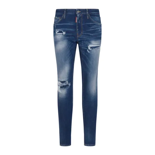 Dsquared2 , Blue Jeans with 5 Pockets ,Blue male, Sizes: