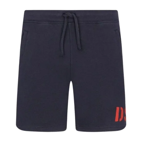 Dsquared2 , Blue Kids Bermuda Shorts with Logo Print ,Blue male, Sizes: