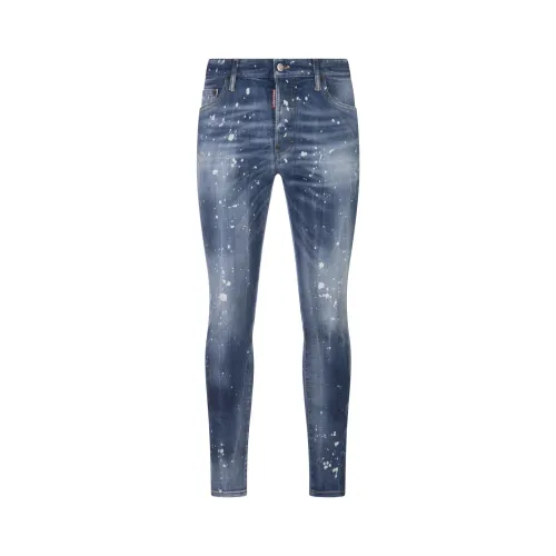 Dsquared2 , Blue Skinny Jeans Medium Wash ,Blue male, Sizes: