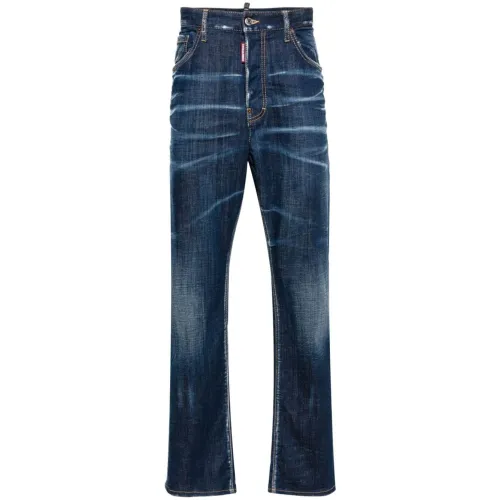 Dsquared2 , Blue Stretch-Cotton Skinny Jeans ,Blue male, Sizes: