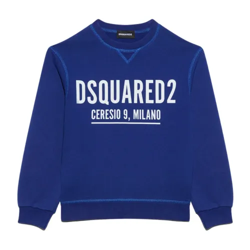 Dsquared2 , Blue Sweaters for Kids ,Blue male, Sizes: