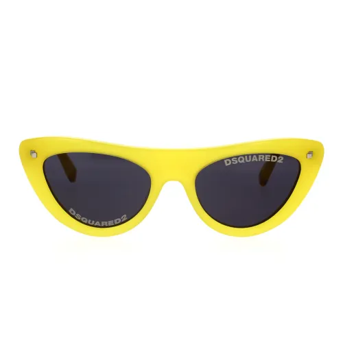 Dsquared2 , Bold Vintage Cat-Eye Sunglasses ,Yellow female, Sizes: