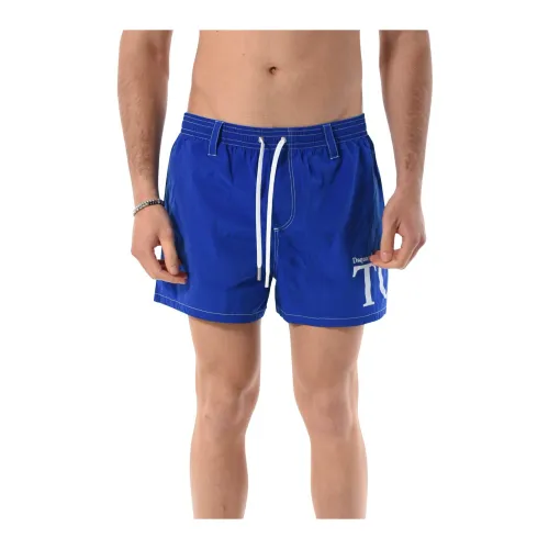 Dsquared2 , Boxer Swim Shorts Slim Fit ,Blue male, Sizes: