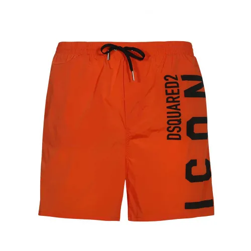 Dsquared2 , Boxer Swimsuit ,Orange male, Sizes: