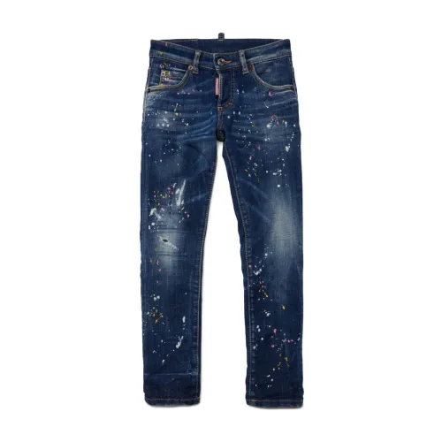 Dsquared2 , Boy's Clothing Jeans Blue Ss24 ,Blue male, Sizes: