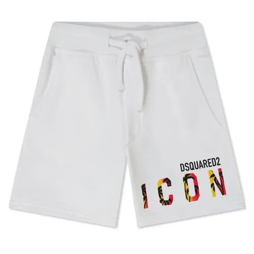 DSQUARED2 Boys Palm Icon Shorts - White
